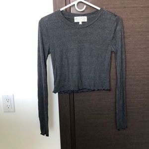 Wildfox long sleeve cropped top